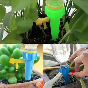 20-Piece Automatic Drip Irrigation System with Slow Release Control Valve, Adjustable Plant Watering Faucet, Indoor & Outdoor Gardening