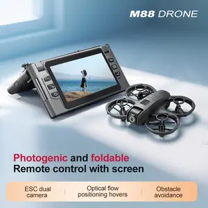 「Kids Toy」Folding Large-Screen Drone High-Definition Aerial Photography Remote Control Aircraft Flying Machine All-Inclusive Obstacle Avoidance and Anti-Collision Quadcopter