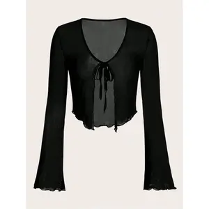 Fashionable chiffon-style, elegant, multifunctional, comfortable long-sleeve women’s cardigan—a must-have cool cardigan for summer GARMENTARY