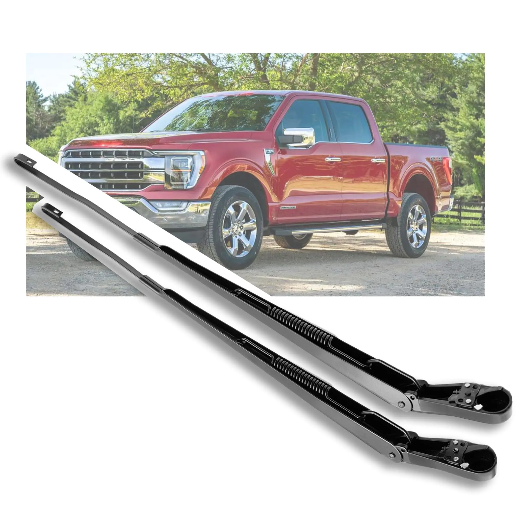 1 Pair Front Windshield Wiper Arm Kit Fits Compatible with 2015-2021 Ford F150 F250 F350 F450 F550 Super Duty Navigator Expedition Replaces OE 42798 42799 FL3Z17527A FL3Z17526A