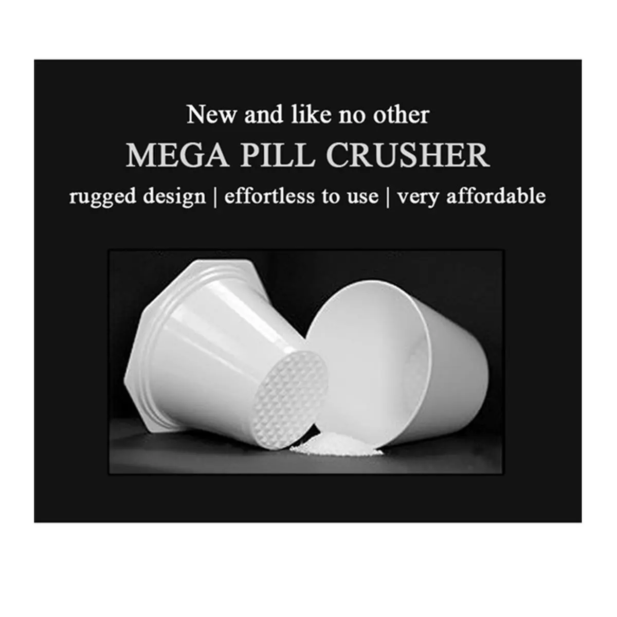 212 MAIN Tablet Crusher, Mega Cup-Style Equestrian Pill Grinder for Large Animals, Easily Crushes Tablets to Powder, Crush Tablets