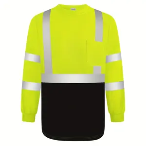 TCCFCCT High Visibility Shirts for Men Class 3 Long Sleeve, Suitable for Both Men And Women, Ideal for Construction And Surveying, Complies with ANSI Standards, 2025 Fathersdaygift Safety Vest