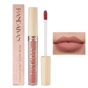 Handaiyan Matte Velvet Liquid Lip Glaze Cosmetic (Single Item, 2.5 mL) - 12 Shades, Waterproof, Non-Transfer, Long-Lasting, Smudge-Proof, Lightweight, High Pigment, Gentle, Flawless Daily Lip Makeup for All Skin Types