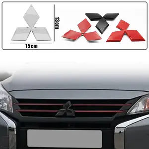 Car Logo Emblem Hood Front And Rear Tail Mark Rear Badge Sticker Accessories For Mitsubishi Outlander RalliArt ASX Pajero Lancer