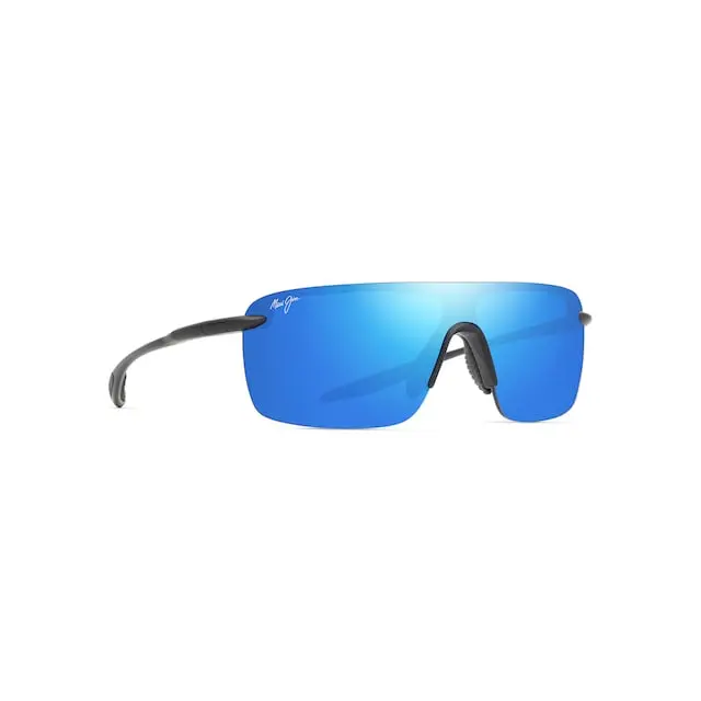 Maui Jim Palulu Sunglasses B680-02 Matte Black Frame Blue Hawaii Lenses