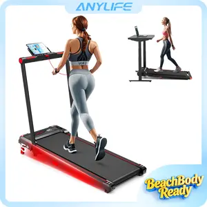 Anylife Treadmills Home with Foldable Handle Bar with Safety Clip, Flat/Incline Under Desk Treadmill, Brushless Motor, Walking Pad, Exercise Equipment with Remote Control, 330 lbs Capacity, with LED Display, D2, Gift Choice