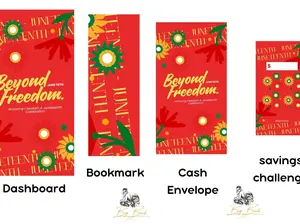 Juneteenth Cash Envelope - Celebrate Juneteenth 6/19 Freedom-Themed Cash Saving Organizer with Colorful Design, Accounting Office Stationery Supply