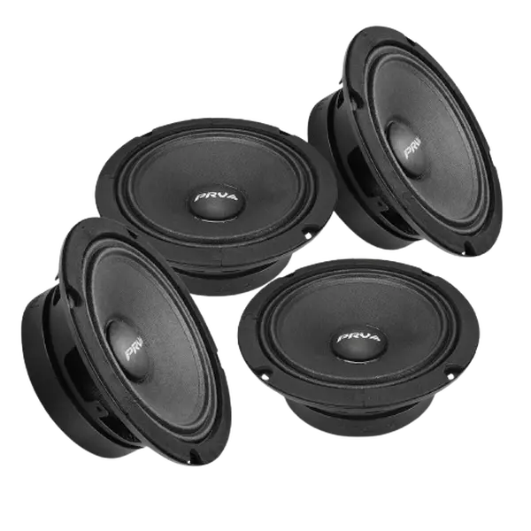 4x PRV Shallow 6.5" Midrange Slim Speakers Car Audio 800 Watts 4 Ohm 6MR200A-4