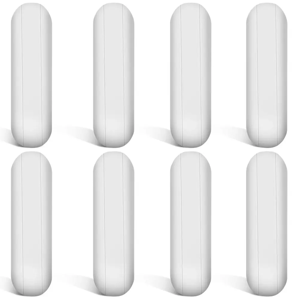 8-Piece PTFE Magnetic Stir Bars, Abrasion-Resistant White Stainless Steel Stirrer Bars for Laboratory Stir Plates (30 mm/1.18 in)