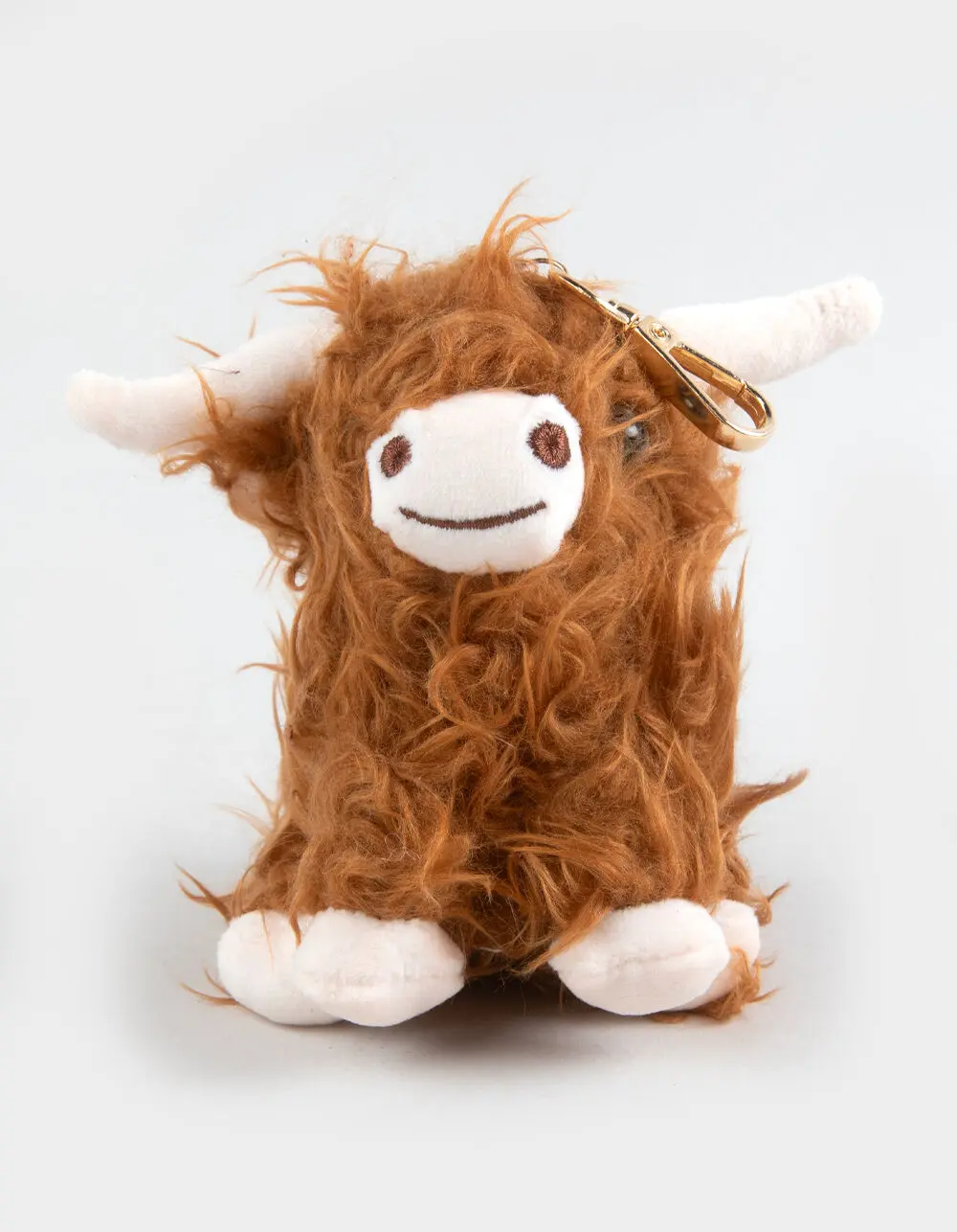 FULL TILT  Womens Plush Highland Cow Bag Charm, Brown