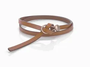 Women's Belt | Genuine Leather Thin Skinny Waist Band Camel Brown Black Red White Knotted Tie Party Elegant Casual Fun Work Jeans Dress Female