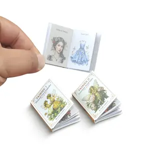 1:6 Scale Miniature Fairy Book Set – Story & Illustration Collection for DIY Dollhouse Lovers – Great Gift for Holidays & Collectors
