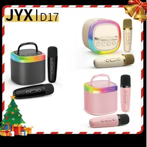 [100% Original]JYX D17 Mini Karaoke Bluetooth Speaker |   Powerful Bass |   Premium Microphone Set |   Portable KTV System
