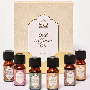 Oud Diffuser Oil, Essential Oil Gift Set by Dukhni | 6 x 10ml Arabic Oil Gift Set for Diffuser & humidifier