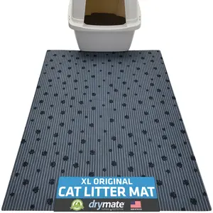 Drymate Original Cat Litter Mat, Contains Mess from Box, Protects Floors, Urine-Proof, Machine Washable, Soft on Kitty Paws, Absorbent, Waterproof (USA Made