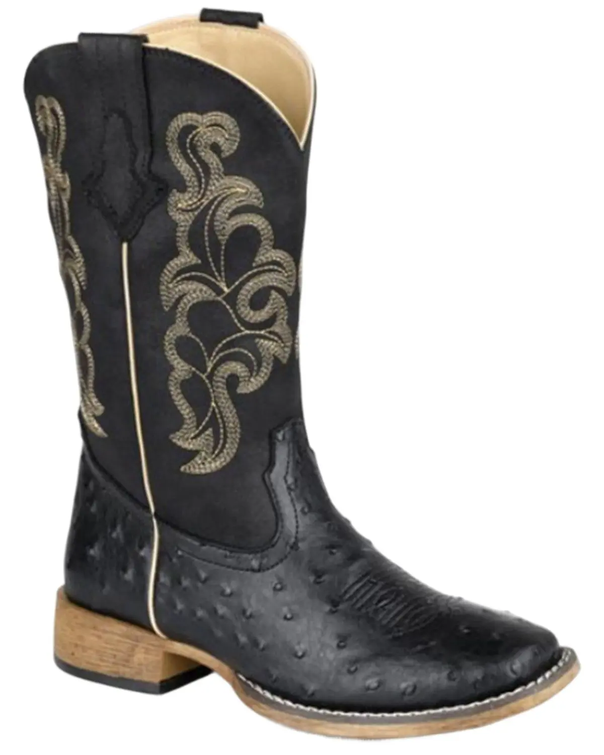 Women's Women'S Cowboy Classic Ostrich Print Western Boot Broad - 09-021-1903-3744 Bl