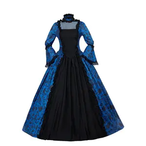 Women's Victorian Rococo Dress 1800S Medieval Renaissance Dress Corset Vintage Cocktail Party Ball Gown Maiden Costume