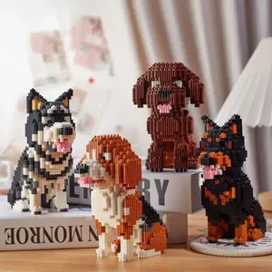 Dog-shaped building block toys, DIY assembly models, creative building toys, and decorative blocks for display cases or office environments, Building Block Sets. Suitable for dog lovers to appreciate and collect, and a top choice for birthdays