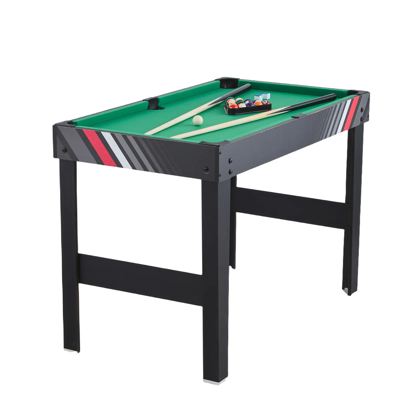4-in-1 Combo Game Table Set, 48" Air Hockey Table, Multi Combination Table with Air Hockey, Pool Billiard, Foosball, Ping Pong, Pushers & Pucks, Sports Arcade Table for Family Game Room Office
