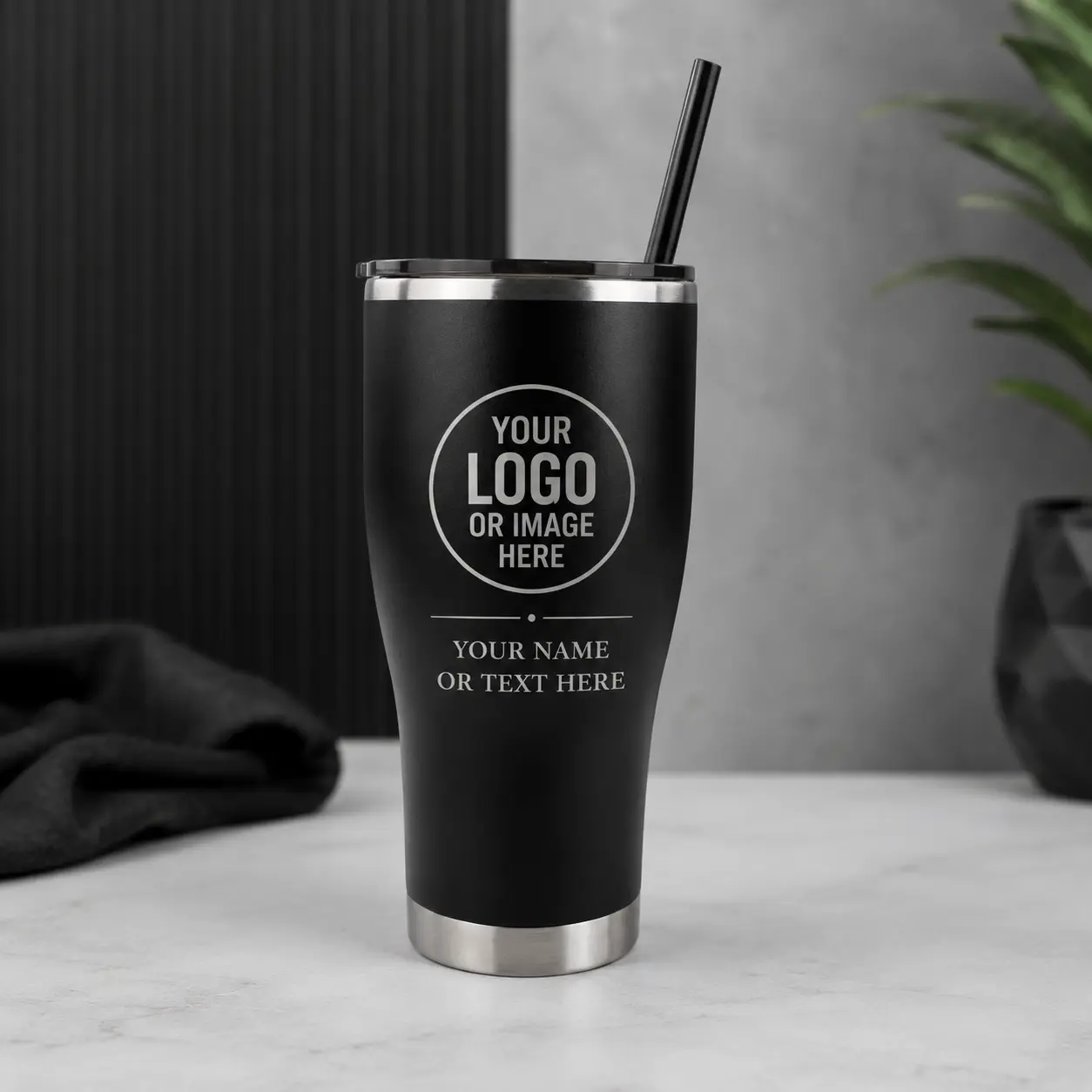 Personalized 30oz Modern Curve Tumbler | Custom Laser Engraved
