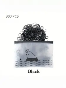 300 Pcs Mini Elastic Hair Bands, Disposable Small Rubber Bands, Minimalist Solid Color Hair Accessories, Daily Use, Ponytail Holders, Scrunchies