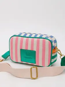 Fashion Stripe Pattern Casual Crossbody Bags, Casual Versatile Travel Shoulder Bag for Women, Trendy All-match Commuter Bag for Daily Used