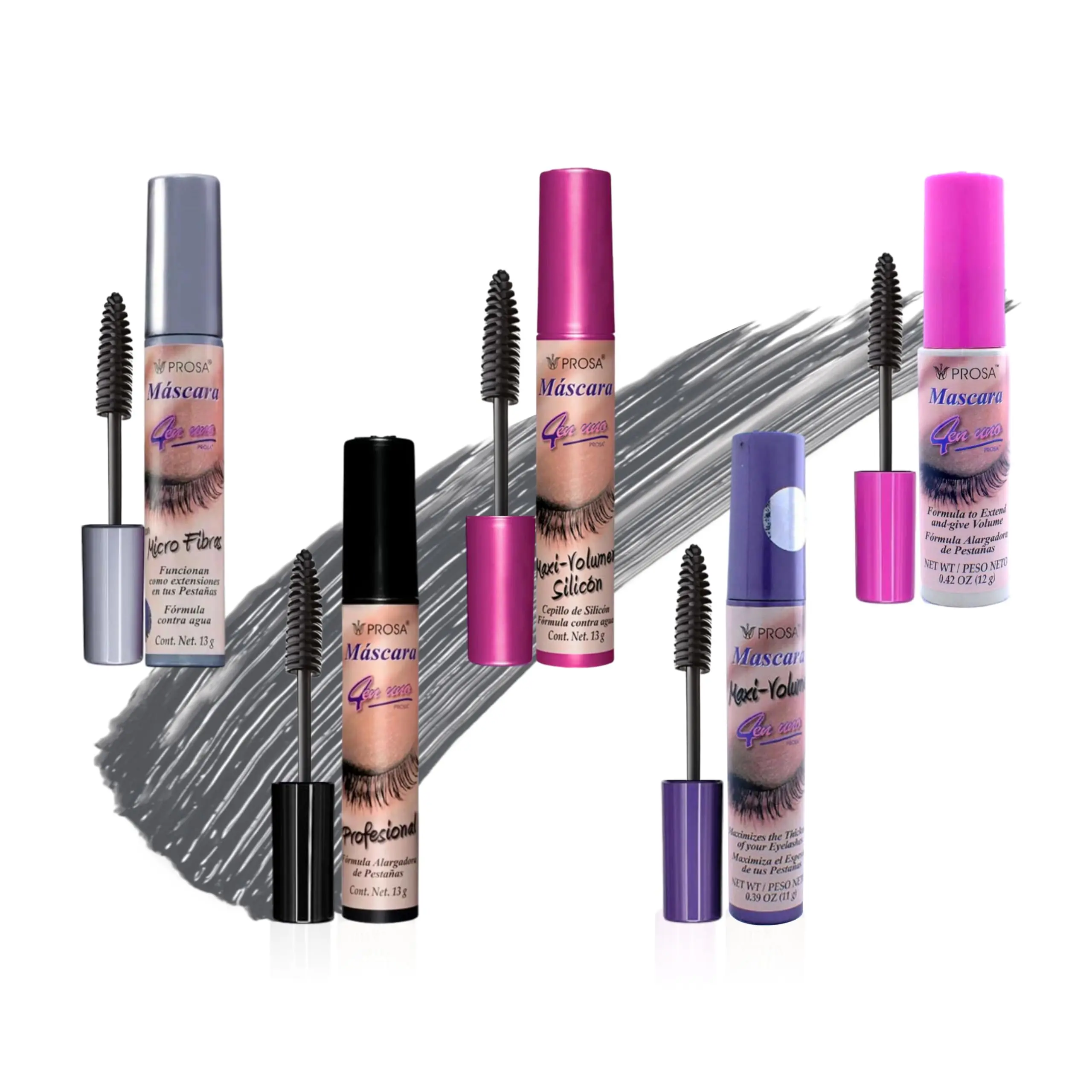 Prosa 4 en Uno Mascara Black Waterproof Formula