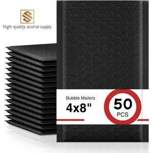 High-quality source supply Black/Light pink Bubble Mailers 4x8 Inch, Waterproof Soft Padding Envelopes, Self-Sealing, Small Business Use, Padded Envelope, 50 Pack