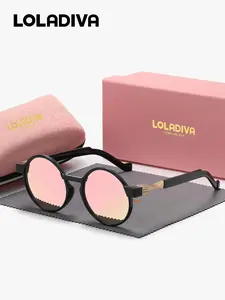Unisex Vintage Round Frame Sunglasses, Modern Trendy Casual Sunglasses for Everyday Use, Fashion Cool Accessories for Outdoor Activities, Trendy Styling Sunglasses, Summer Trendy Sunglasses