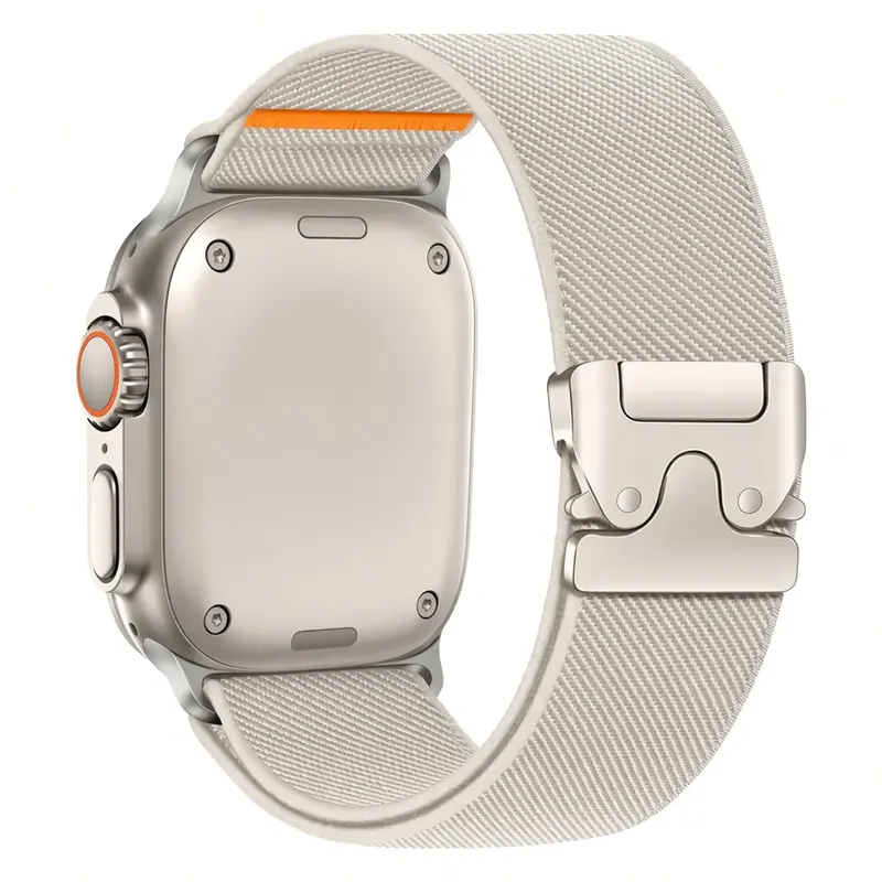 iWatch Band Parachute Buckle Nylon Stretchy Nylon Loop Strap Compatible With Ultra 3 Ultra 2 Ultra 49mm Series 11 10 9 8 7 6 SE 38mm 40mm 41mm 42mm 44mm 45mm 46mm Adjustable Comfortable Durable Lightweight Smartwatch Strap Daily
