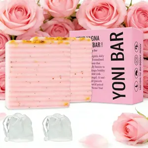 Yoni Bar Handmade Soap Suitable for Body & Intimate Care - Gentle Cleansing Bar with  Rose Essence Oil,Built-in Bubble Net, Long-Lasting Fragrance,PH Balance, Odor Control  Moisturizing Suitable for Women