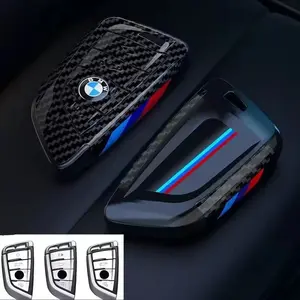 Carbon Fiber Car Key Cover Case Shell Car Key Protector for Bmw X1/x3/x4/x5/f15/x6/f16/g30/7 Series/g11/f48/f39/520/525/f30/118i/218i Accessories