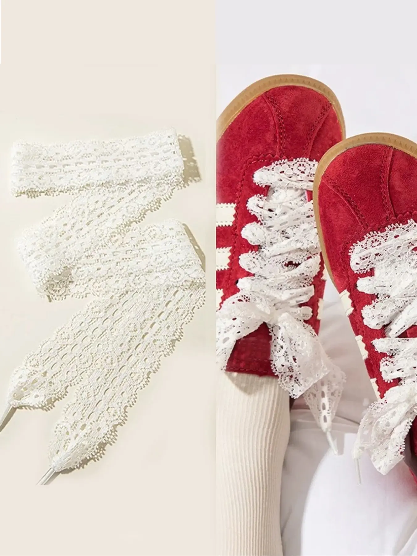 Fashionable Lace Shoelaces, Shoes Laces for Sports Shoes and Canvas Shoes, Shoes Accessories for Women & Girls