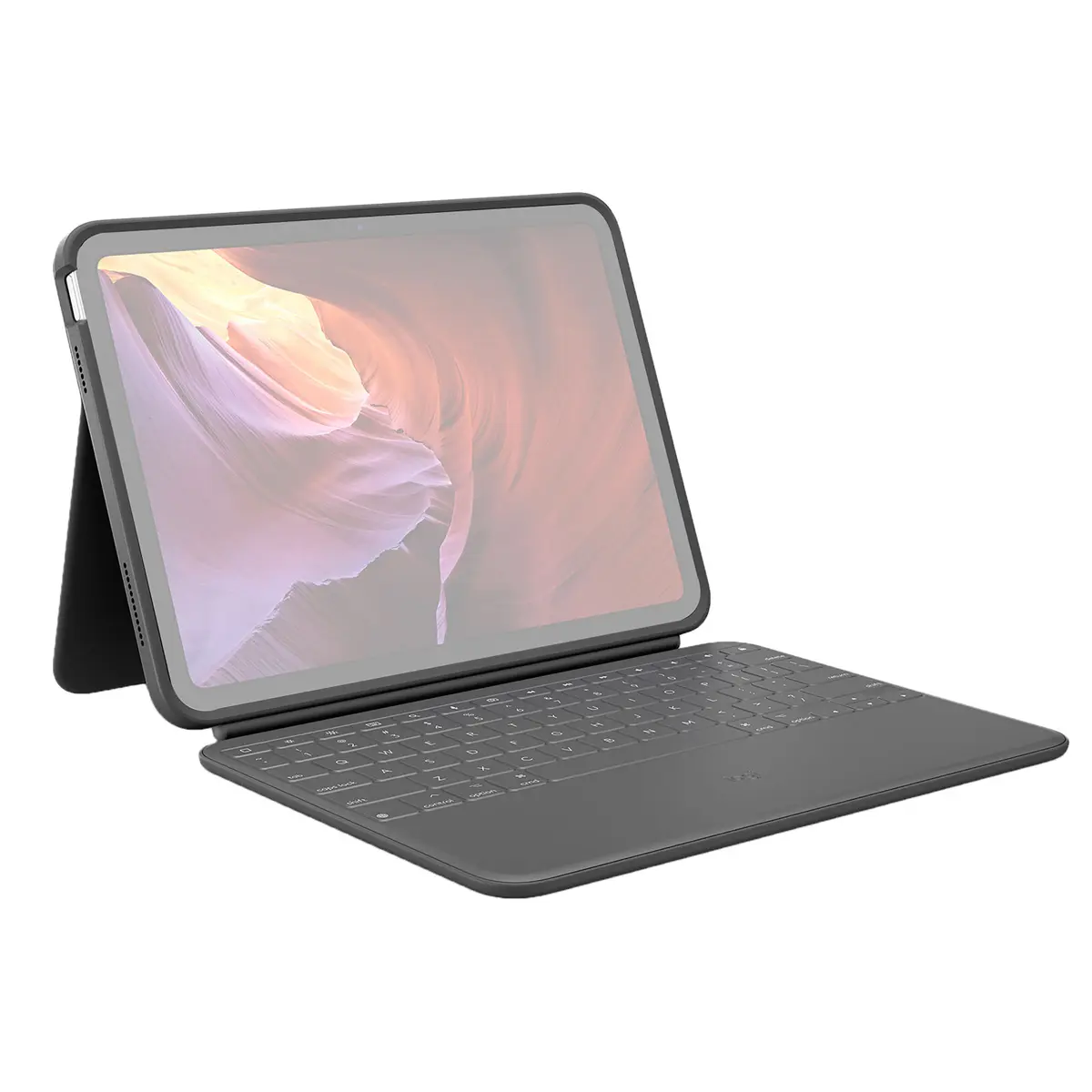 Logitech Rugged Folio Protective Keyboard Case for Apple iPad 10.9" 10th Gen and A16, Graphite