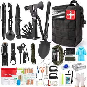 222 emergency equipment first aid kits, including system compatibility kits, outdoor camping equipment emergency kits, suitable for hunting, hiking, fishing, and men's and women's gifts