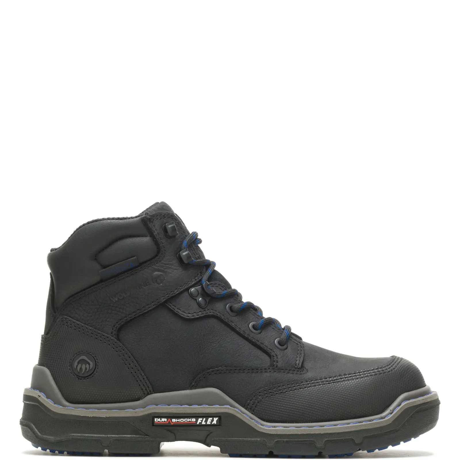 Wolverine Raider DuraShocks HD WP CarbonMax 6" Mens Black Work Boots