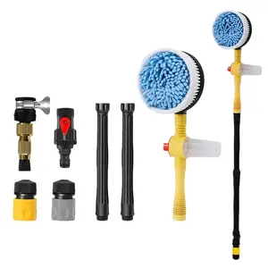 Car Cleaning Brush Car Wash Foam Brush Automatic Rotary Long Handle Cleaning Mop Broom Cleaning Tools Auto Accessories