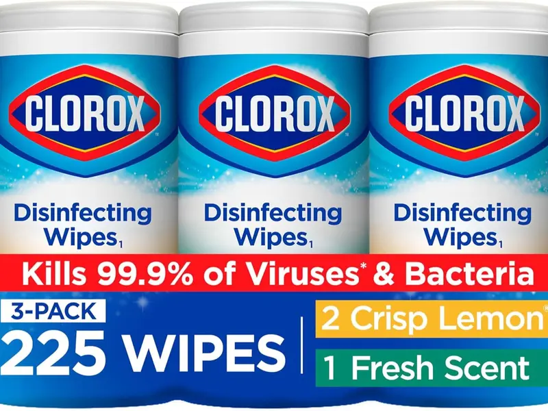 Clorox Disinfecting Wipes Value Pack, Household Essentials, 75 Count, Pack of 3 (Package May Vary)
