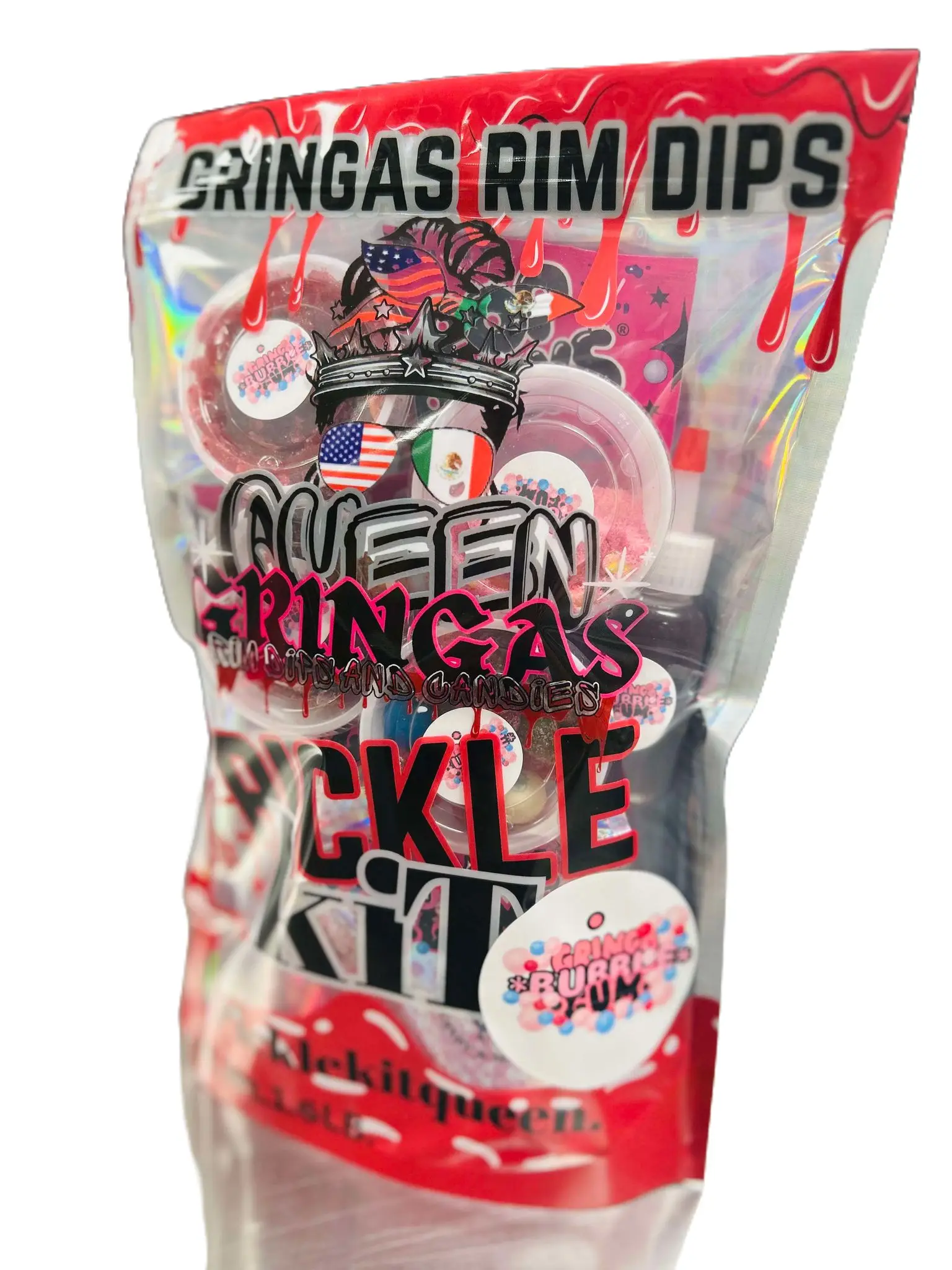 Gringas Bubblegum Pickle Kit with toppings