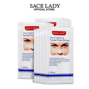 SACE LADY 24Pcs Deep Cleansing Nose Strips Blackhead Remover Clean Nose Pore Facial Peel Off Nose Masks Skincare Clear Smooth Comfort