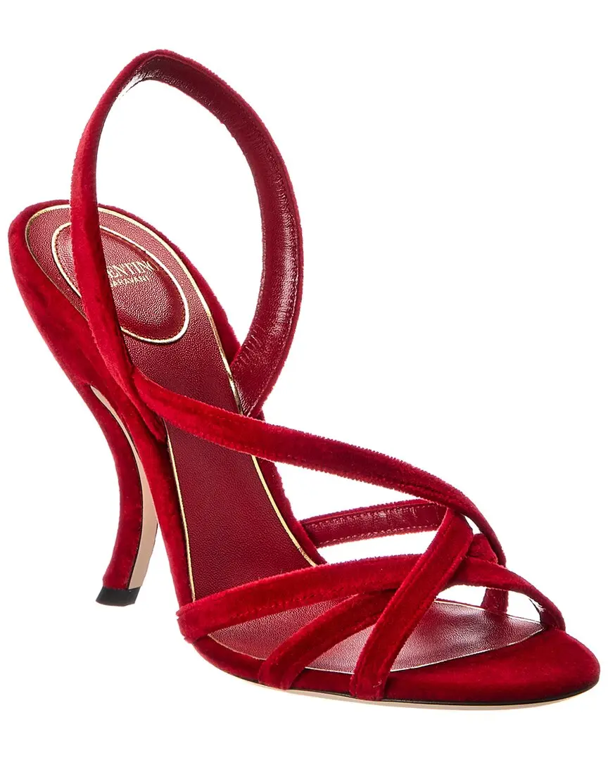 Valentino Fetishique 105 Velvet Slingback Sandal