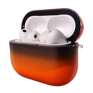 AirPods Pro 2/pro 3/4 Generation, Deep Color Glow Plastic Shockproof Case, Neon Sand Light Design, Multiple Colors Available
