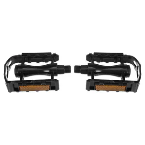 1 Pairs Non Slip Pedals Platform Flat Bicycle Pedals 9/16'' for Road Bikes MTB Mountain Bikes Black
