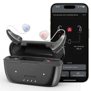 Evcere RC07‑02 Rechargeable OTC Hearing Aid for Seniors, Superior Sound Quality Smart, Digital Adjustable Volume, Bluetooth Enabled & App Control, Lightweight
