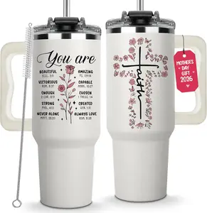 Christian Gifts For Mothers Day - Christian Tumbler 40Oz, Religious Faith Bible Verse Cup, Christian Gifts for Women, Mom, Inspirational Spiritual Jesus Tumblers, Godly Coffee Cups, Biblical-Based