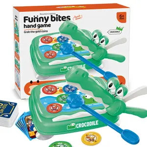 Funny Bite's Hand Game - Fast Reflex Training for Teens & Adults, Party Games with Animal Design, Multiple Challenge Modes, and Portable Storage-Green