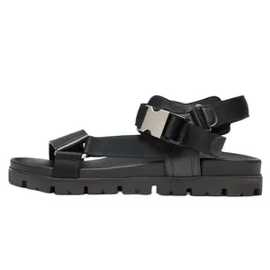 PRADA Men's Leather and Nylon Strap Sport Sandals