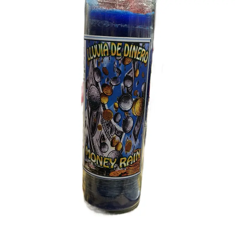 Lluvia De Dinero Fixed Candle Ready To Light Money Rain Design for Wealth Attraction