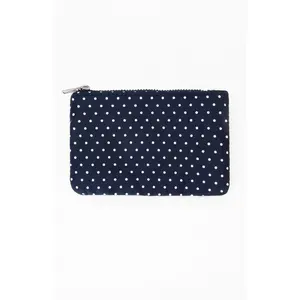 John Galt Women's Navy Polka Dot Coin Purse