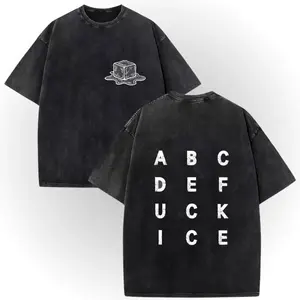 Vintage Washed DoubleSided Cotton Graphic TShirt Featuring ICE OUT Chinga La Migra No One Is Illegal